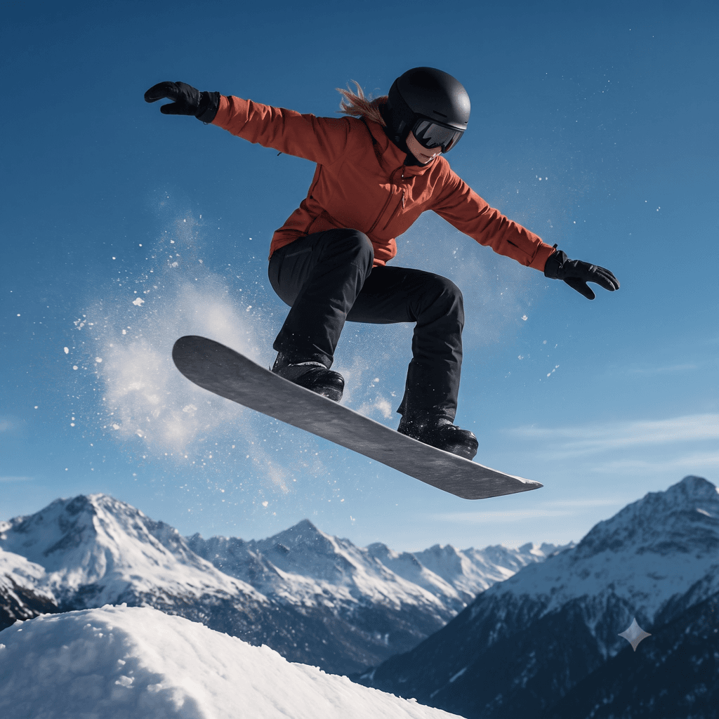 Rider w akcji - Snowboard