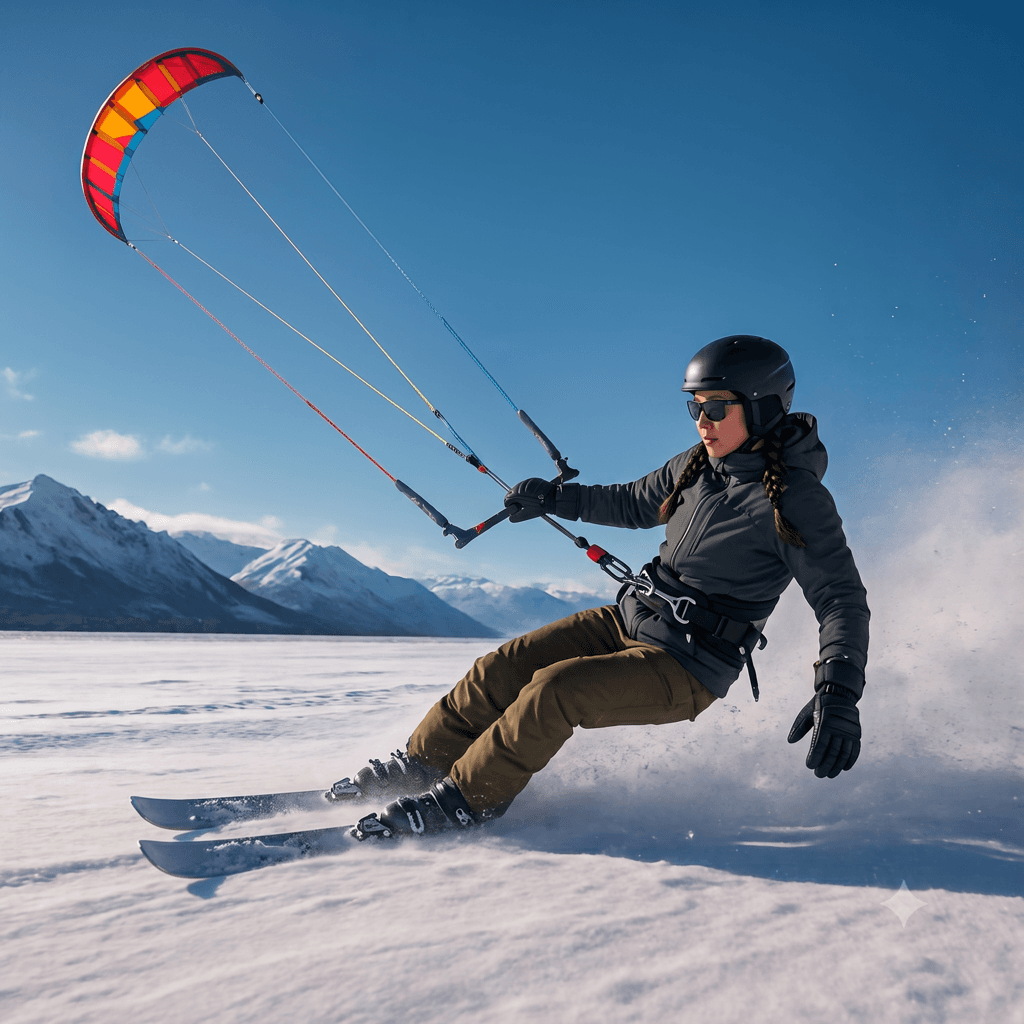Rider w akcji - Snowkite