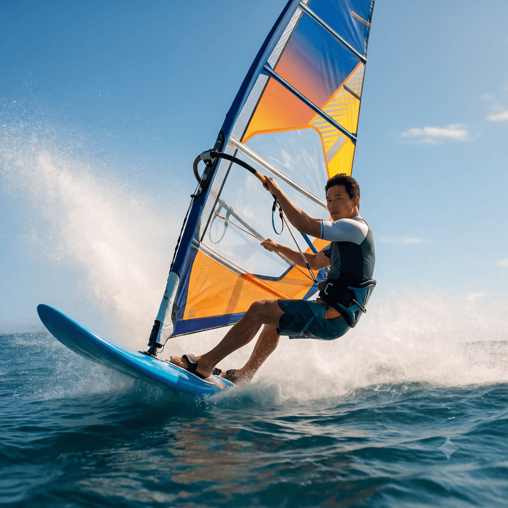 Rider w akcji - Windsurfing